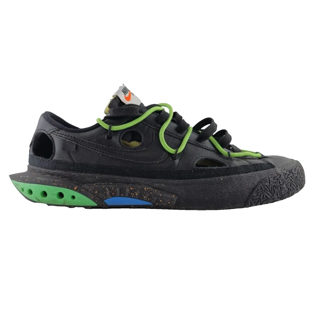 Size 8.5 Nike Blazer Low‎ Off-White Black Electro Green DH7863-001